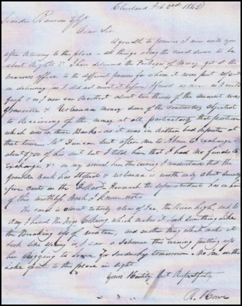 A scan of the letter. Photo by Bob Schmidt