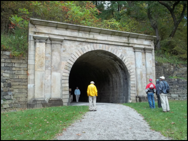 The Western Portal of the Staple Bend Tunnel for the Allegheny Portage Railroad of the Pennsylvania Main-Line Canal. 