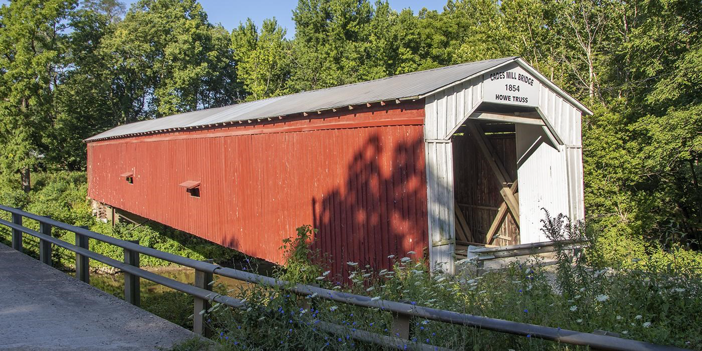 Cade’s Mill 1864 Howe Truss - Indiana’s oldest existing covered bridge